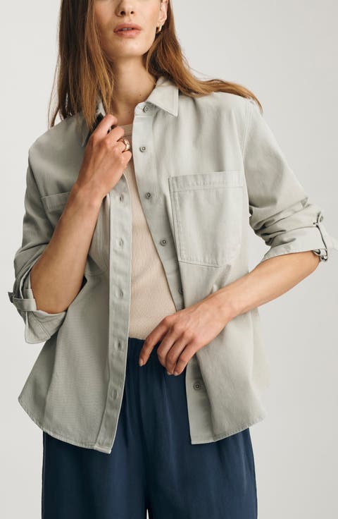 Relaxed Fit Cotton Button-Up Shirt