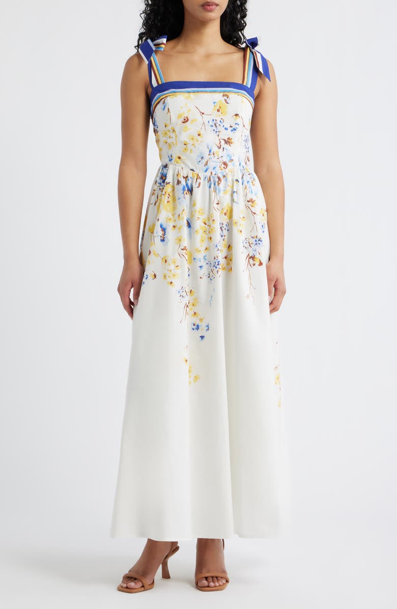 LAYERED WITH LOVE Liana Cotton Maxi Sundress, Main, color, White/ Multi