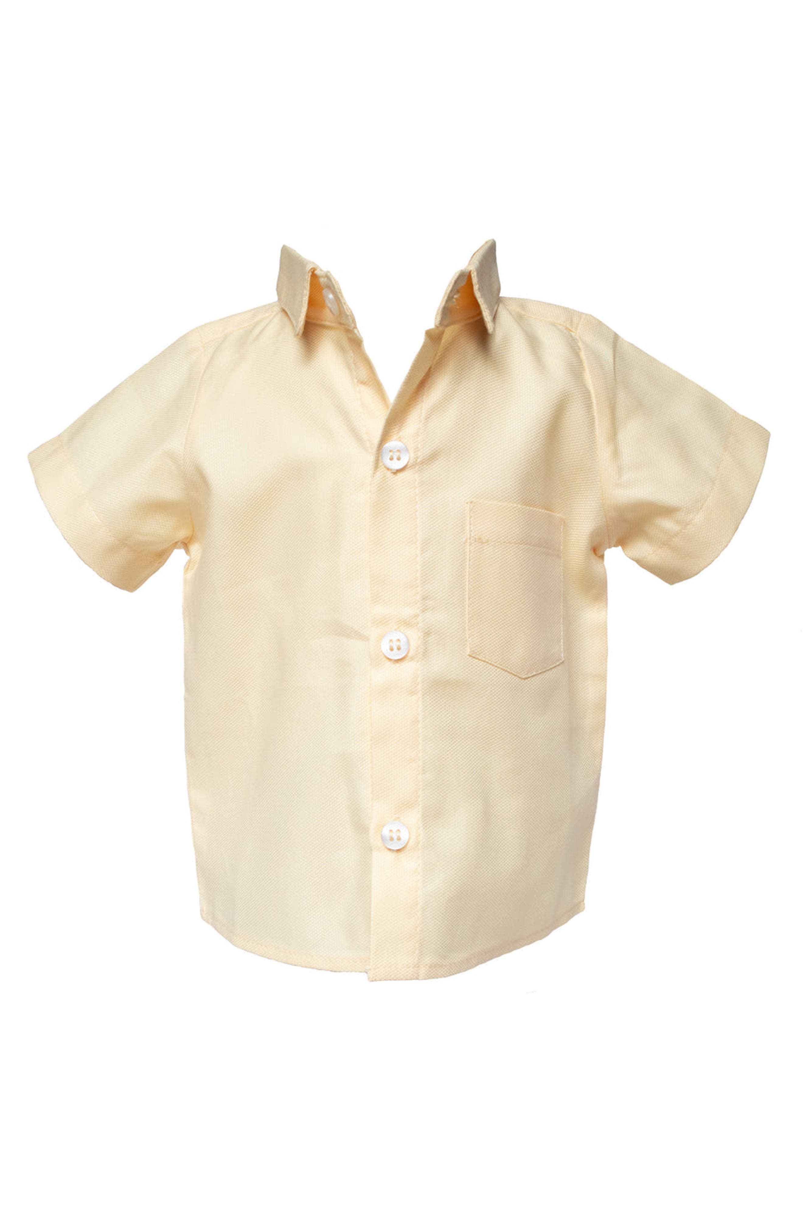 Cuclie Kids'  Pointed Collar Shirt In Yellow