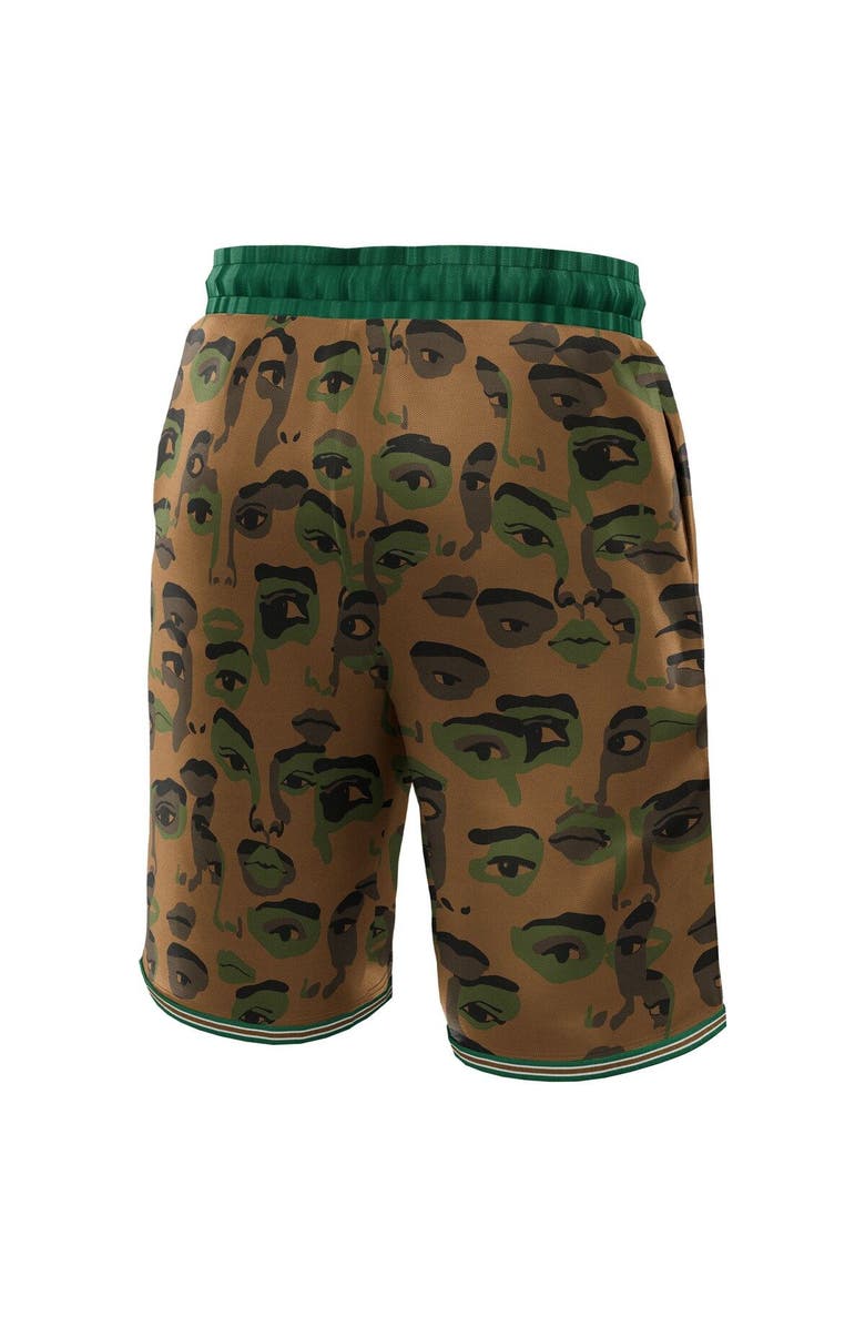NBA X KIDSUPER Unisex NBA & KidSuper Studios by Fanatics Brown Boston Celtics Hometown Shorts, Alternate, color, Brown