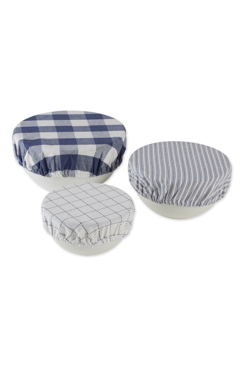 Reusable Cotton Dish Cover Set/3, Main, color, French Blue