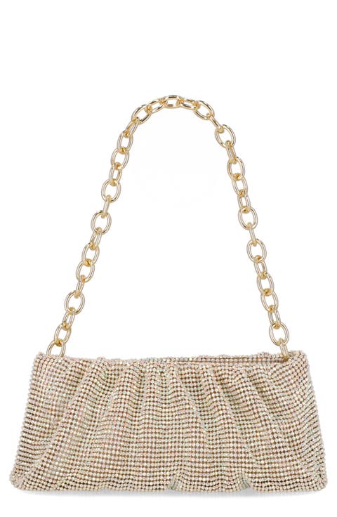 Nixie Crystal Mesh Clutch