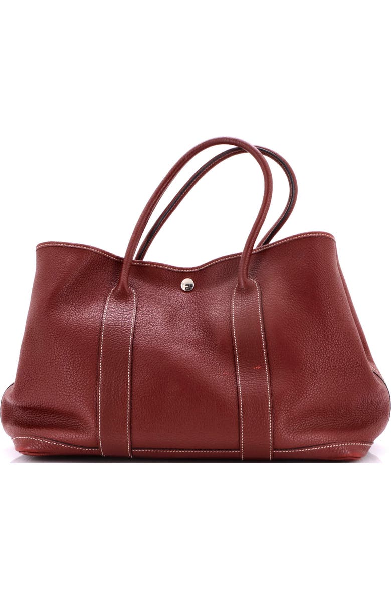 Pre-Owned Hermes Garden Party Tote Leather 36, Main, color, Rouge H