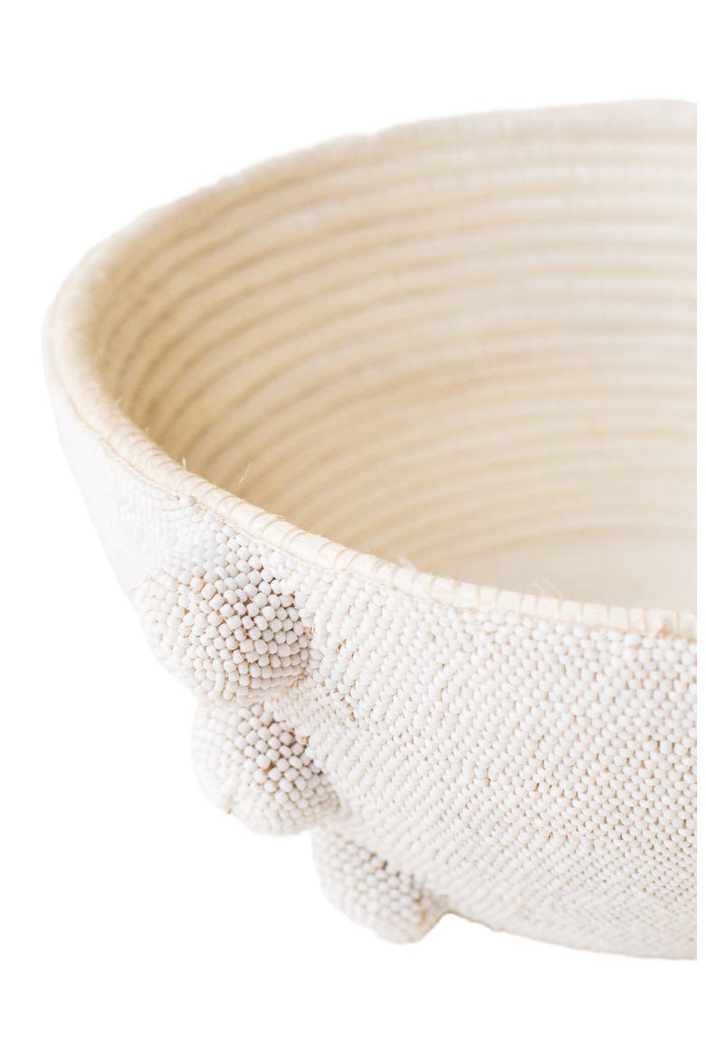 Beaded Bowl, Alternate, color, White