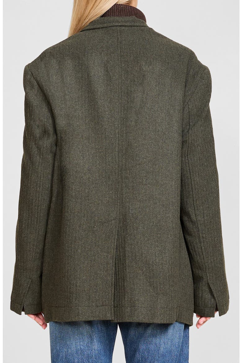 Deconstructed Wool Blend Blazer, Alternate, color, DARK OLIVE