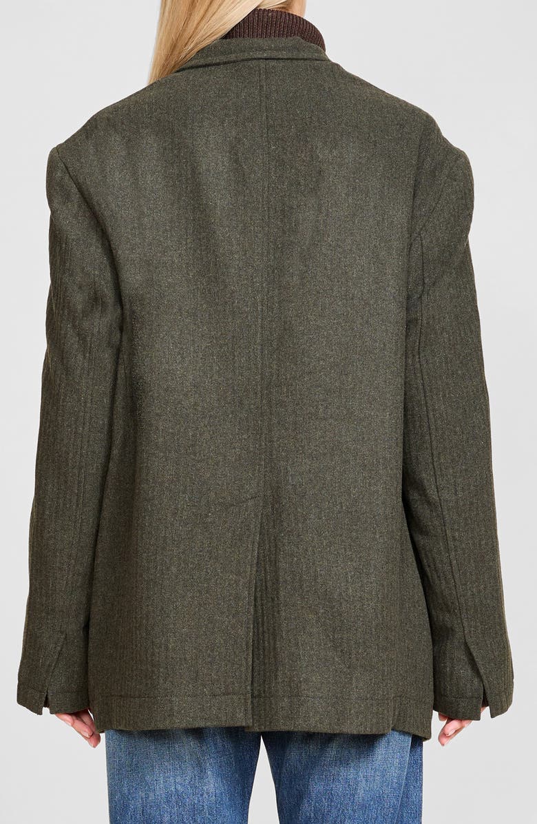 DENIMIST Deconstructed Wool Blend Blazer, Alternate, color, Dark Olive