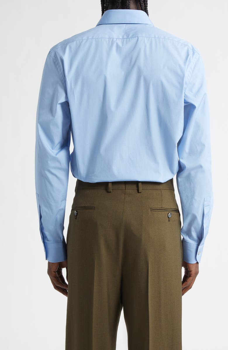 TOM FORD Cotton Poplin Button-Up Shirt, Alternate, color, Pale Sky