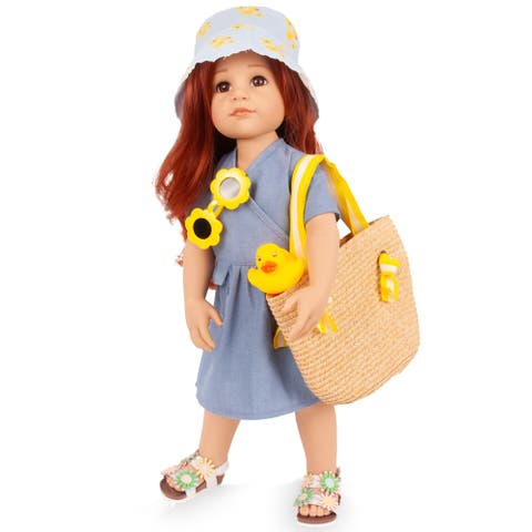 Hannah Little Duck - 19.5" Standing Poseable Doll Set, Kids 3+