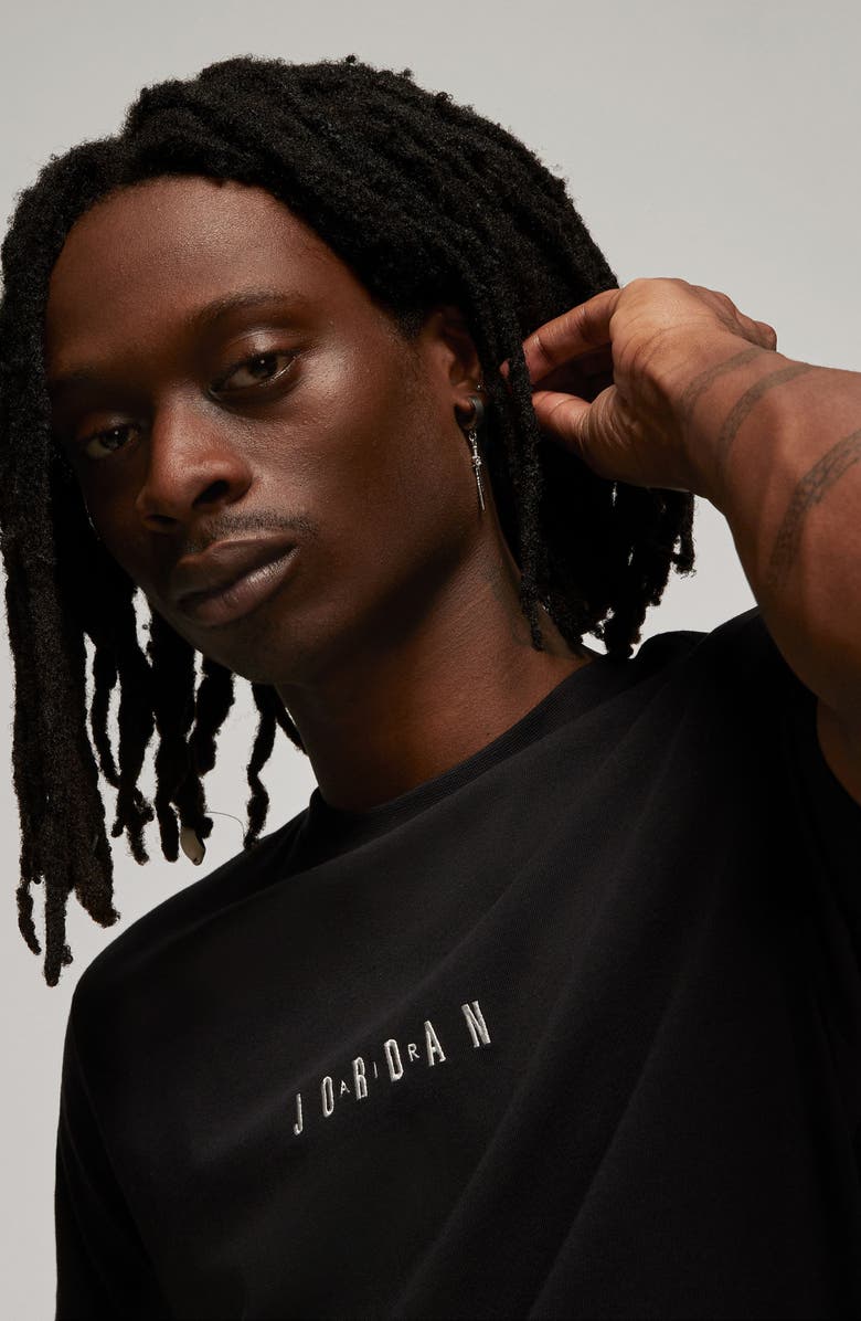 Nike Jordan Embroidered Crewneck T-Shirt, Alternate, color, Black/ Sail/ Sail