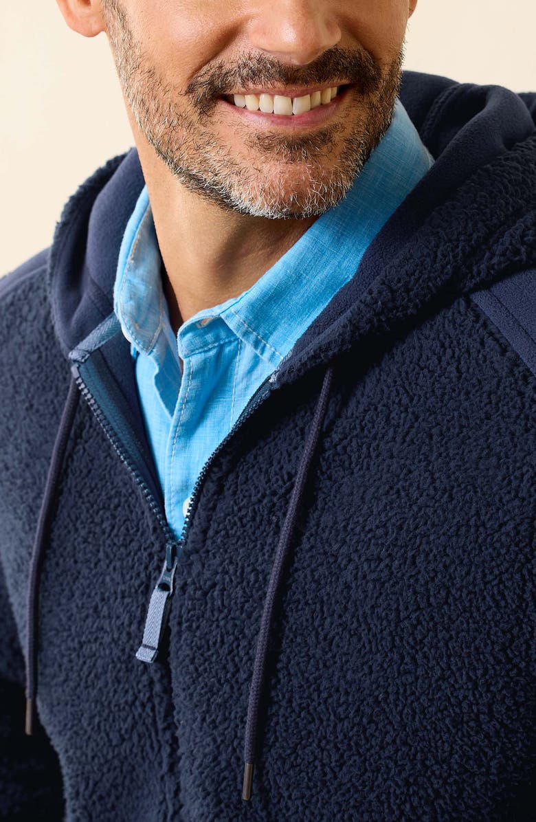 Tommy Bahama Anchor Bay Faux Shearling Zip Hoodie, Alternate, color,