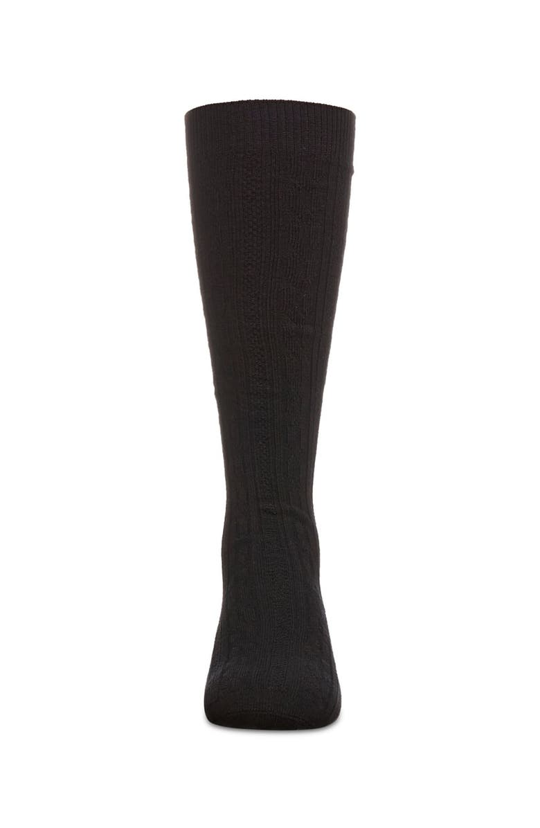 MeMoi Cable Knit Knee High Socks, Alternate, color, Black