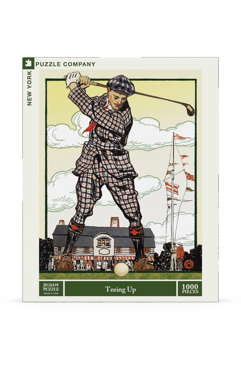 NEW YORK PUZZLE COMPANY Teeing up 1000 Piece Puzzle, Main, color, NO COLOR