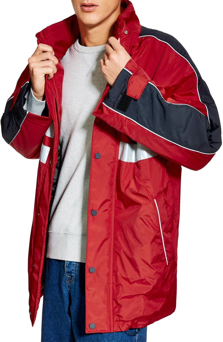 Topman Reflective Tape Classic Jacket, Main, color,