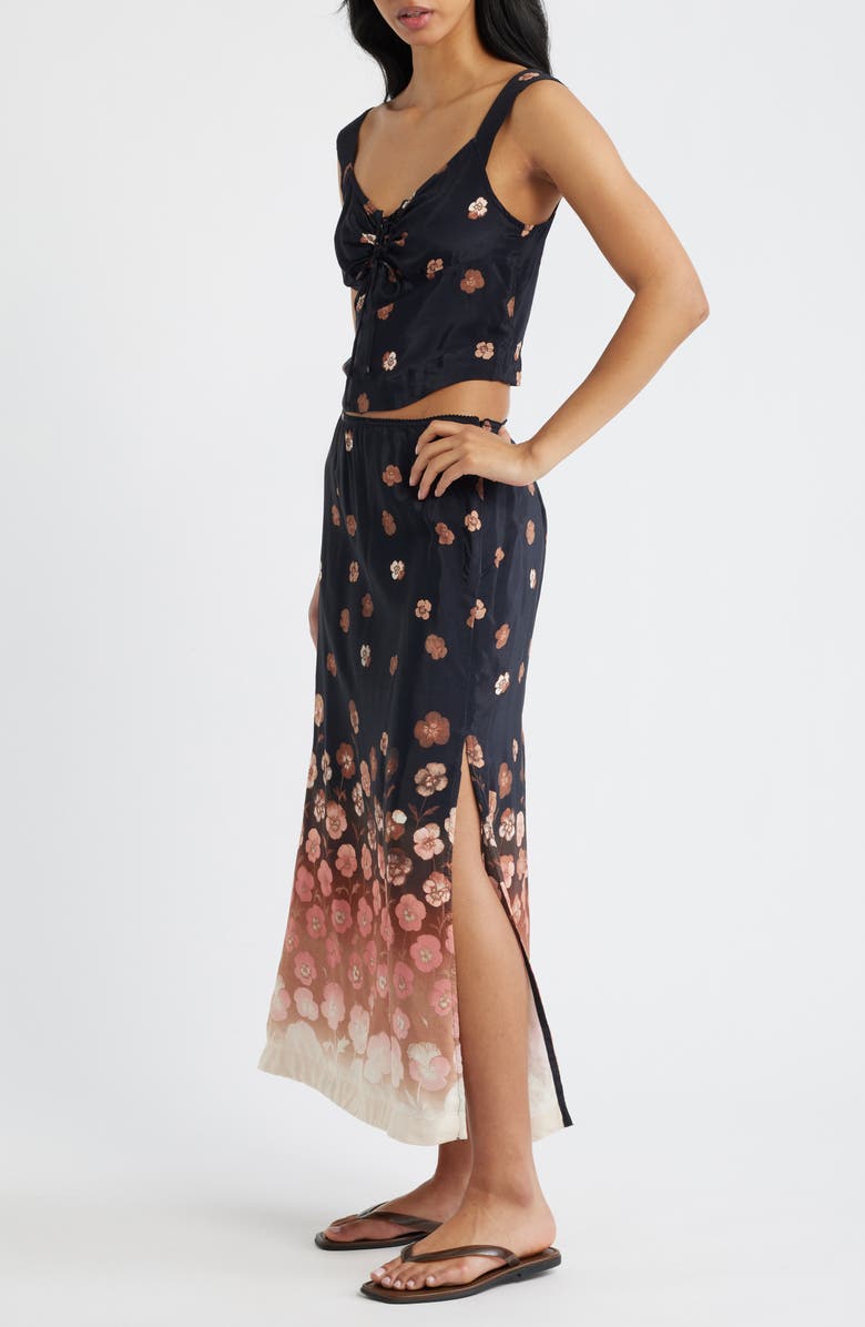 Free People Of the Season Floral Print Tank & Maxi Skirt Set, Alternate, color, Espresso Combo