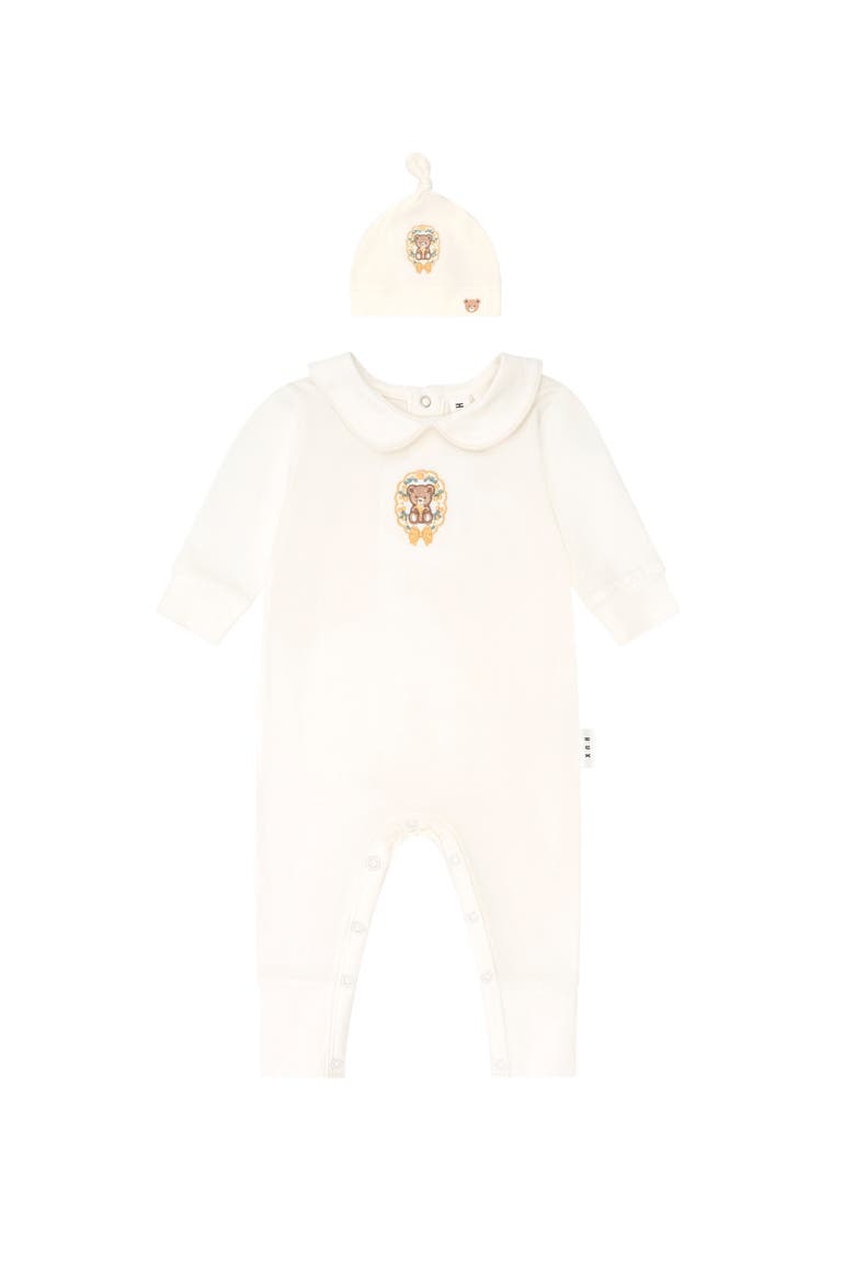 My First Hux Lemon Newborn 2Pc Set, Main, color, Almond Milk