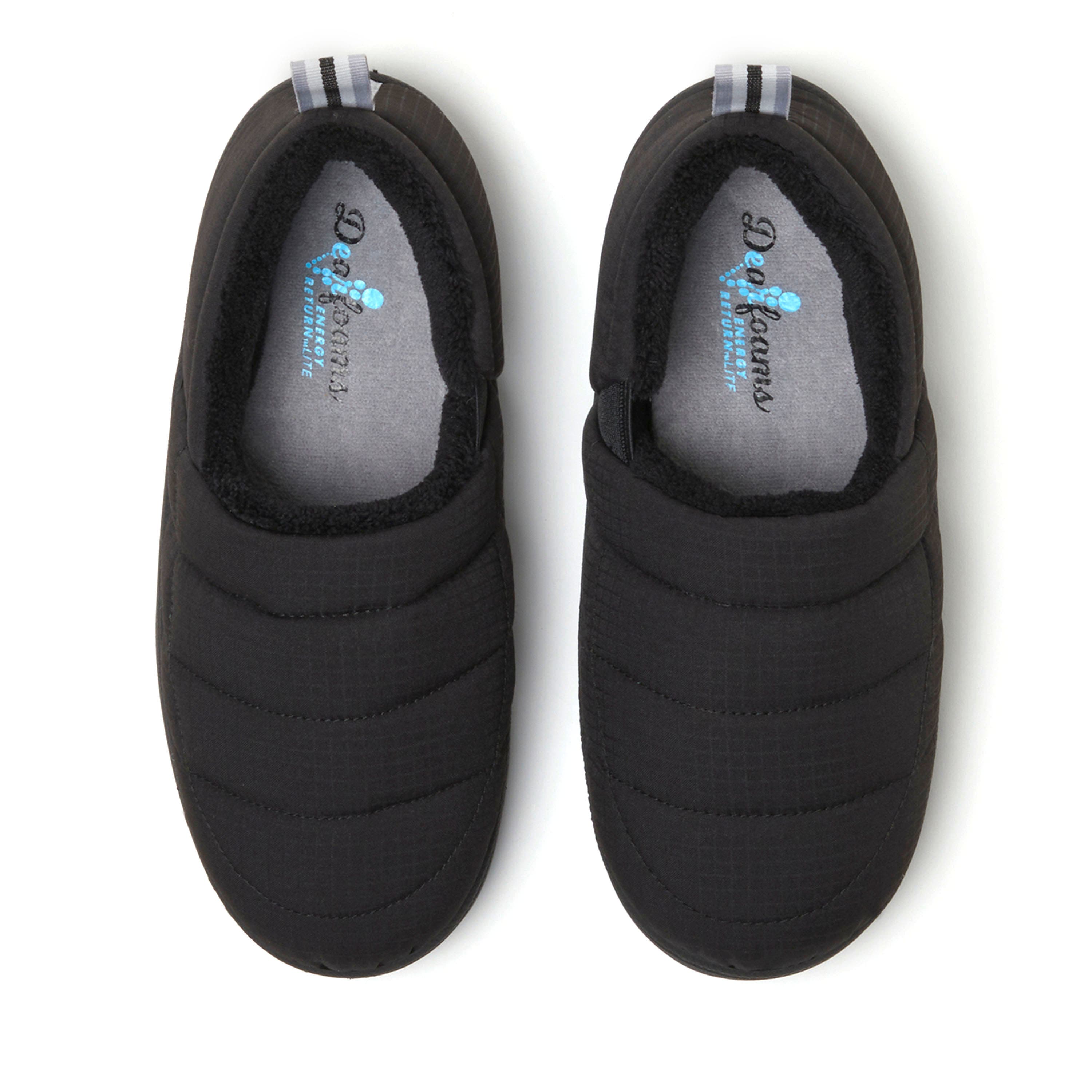 DEARFOAMS Fern Ripstop Closed Back Slipper, Alternate, color, Black
