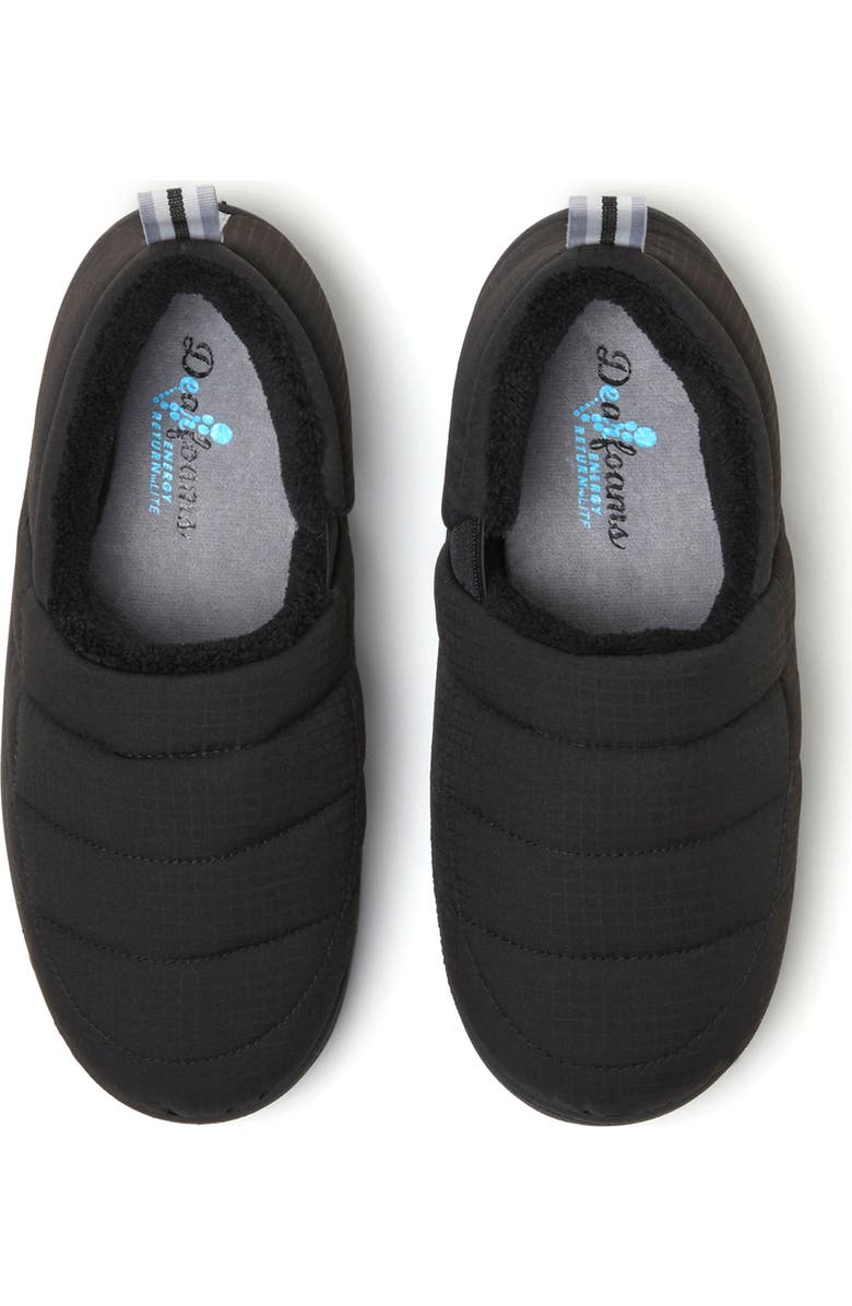 DEARFOAMS Fern Ripstop Closed Back Slipper, Alternate, color, Black