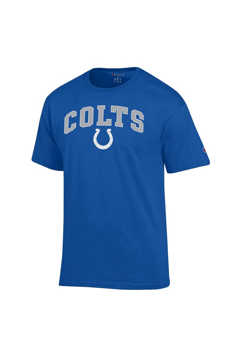 Men's Champion Royal Indianapolis Colts Arch Over Logo T-Shirt, Alternate, color, Royal