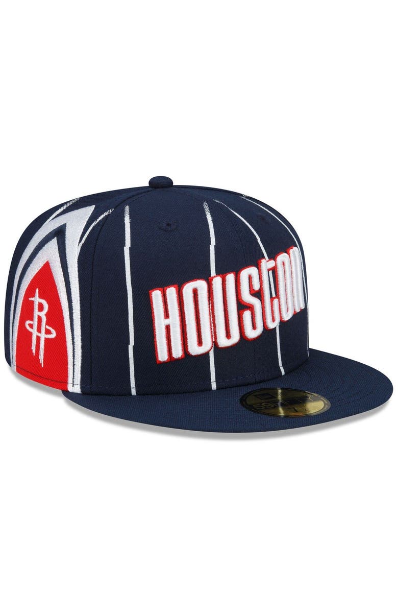 New Era Men's New Era Navy Houston Rockets 2021/22 City Edition Official 59FIFTY Fitted Hat, Alternate, color, 