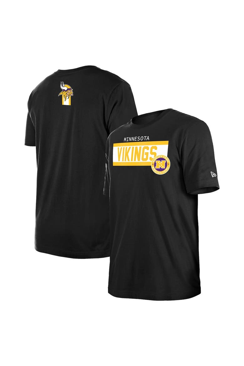 Men's New Era  Black Minnesota Vikings 3rd Down High Density Print T-Shirt, Alternate, color, Black
