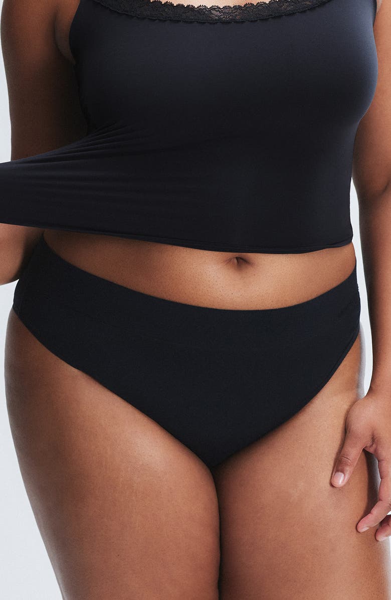 SAVAGE X FENTY Soft N' Savage Cheeky Panties, Alternate, color, Black Caviar