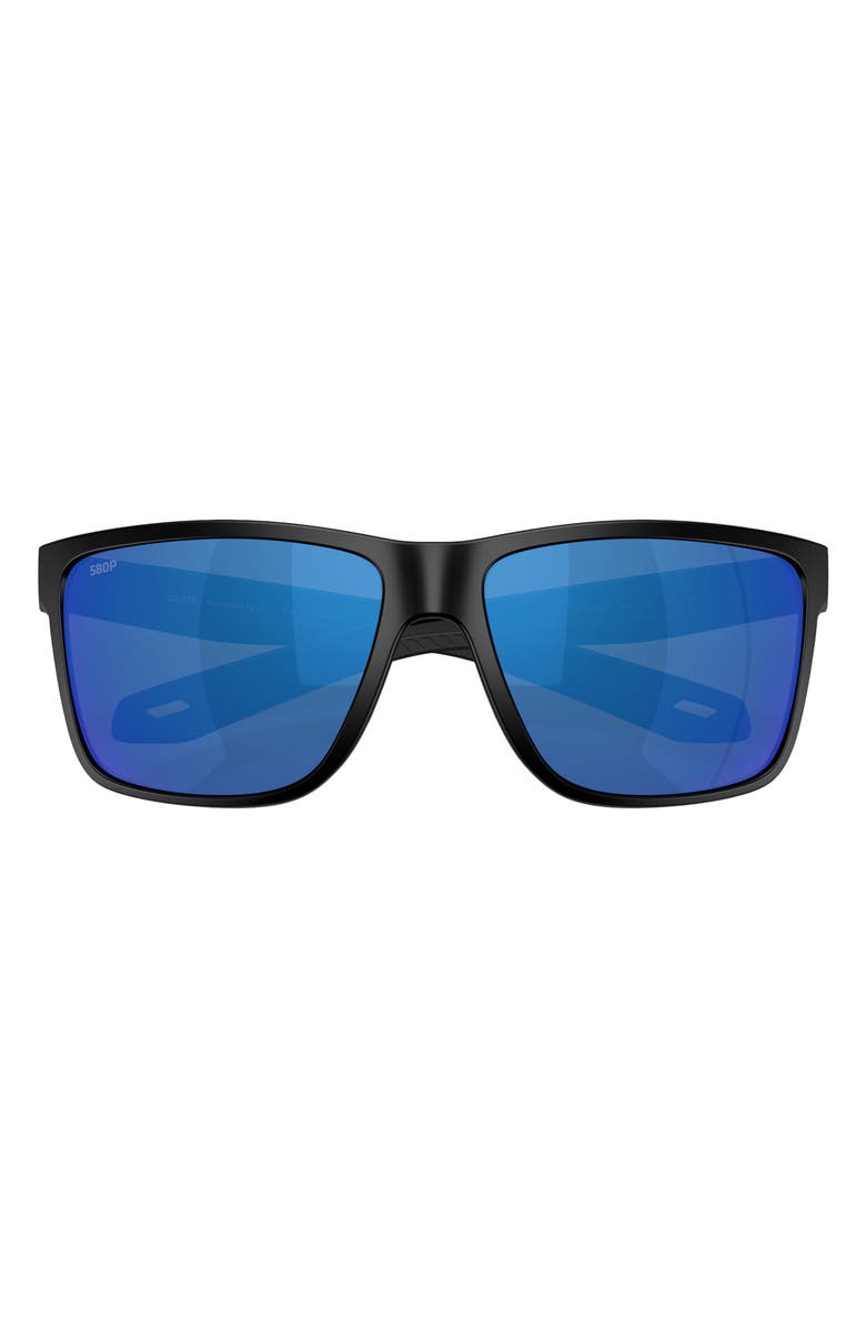 Costa Del Mar Broadbill II XL 62mm Sunglasses, Alternate, color, Matte Black / Blue Mirror