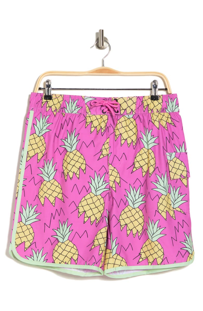 Sovereign Code Joyride Pineapple Swim Trunks, Alternate, color,