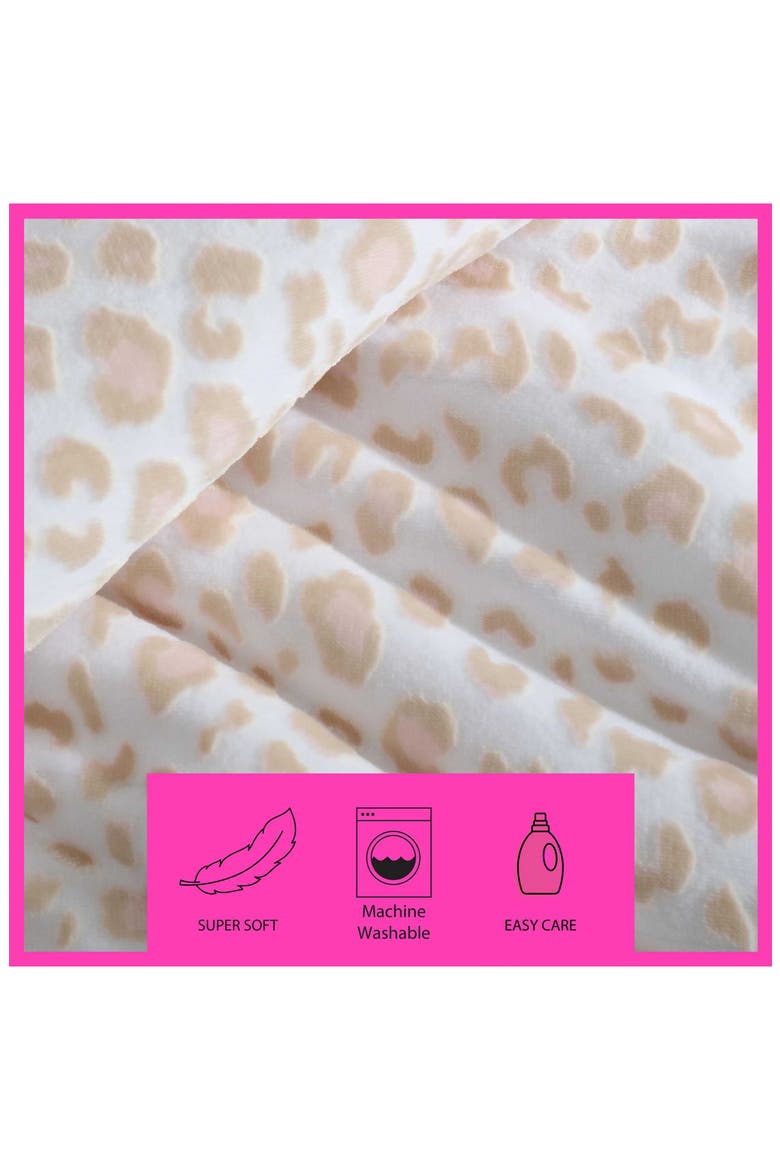 Leopard Print Burnout Velvet & Microfiber Comforter Set, Alternate, color, LIGHT BEIGE