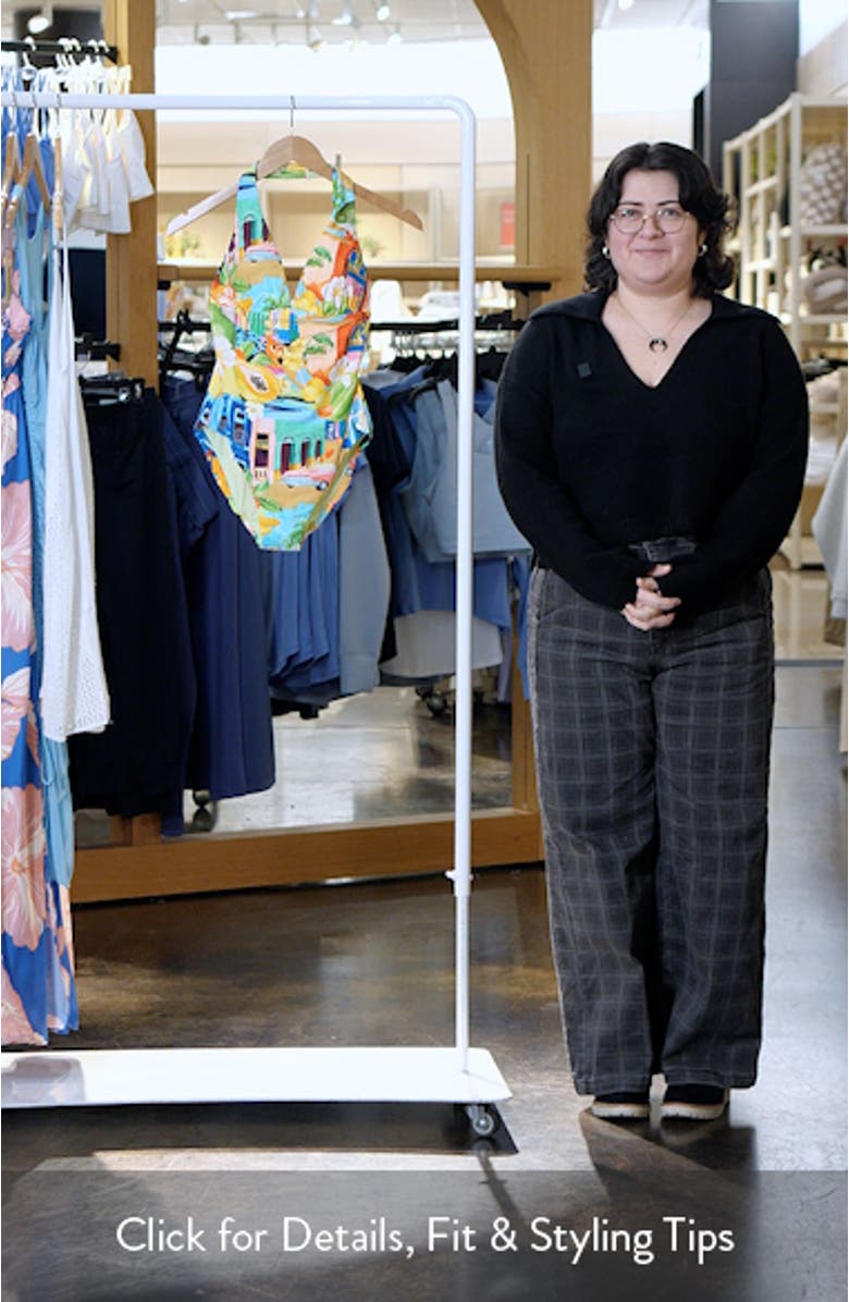 Deep V-Neck One-Piece Swimsuit, sales video thumbnail