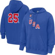 Nike Men's Nike Charlie McAvoy Royal US Hockey 2026 Name & Number Hoodie