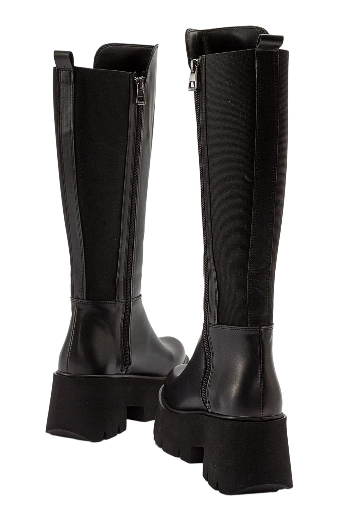 Prologue Shoes Solo Platform Boot, Alternate, color, Black Faux Leather