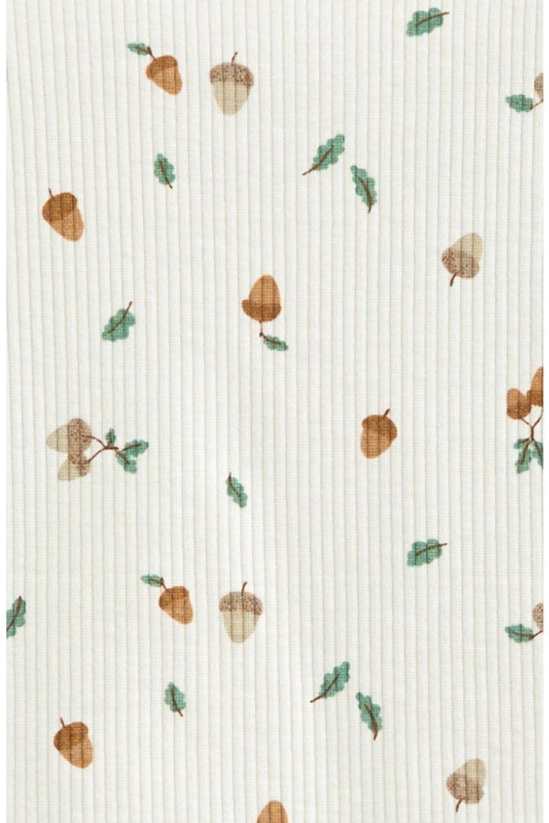 Kids' Henley Ribbed Set, Alternate, color, IVORY EGRET ACORNS