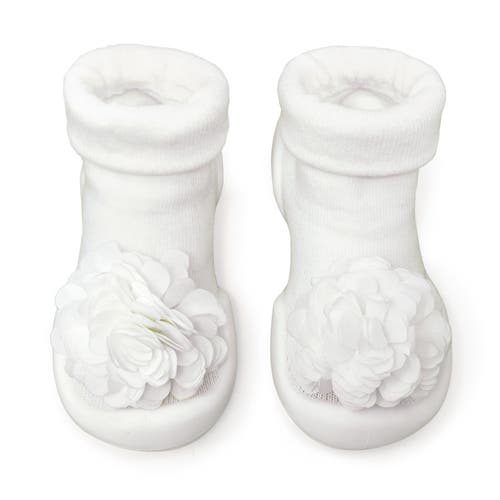 Komuello Baby Girl First Walk Sock Shoes Corsage - Snow  product