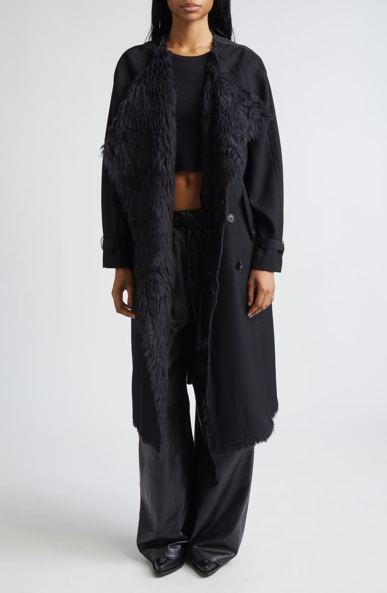 R13 Reversible Trench Liner Coat, Main, color, Black