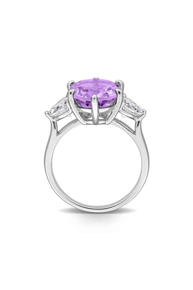 Sterling Silver Pink Amethyst Statement Ring, Alternate, color, PURPLE