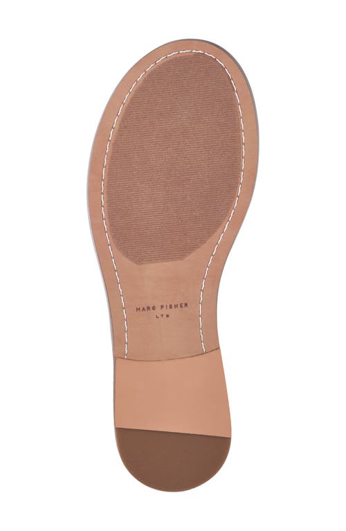 Marc Fisher Ltd Woven Flat Slide Sandals In White