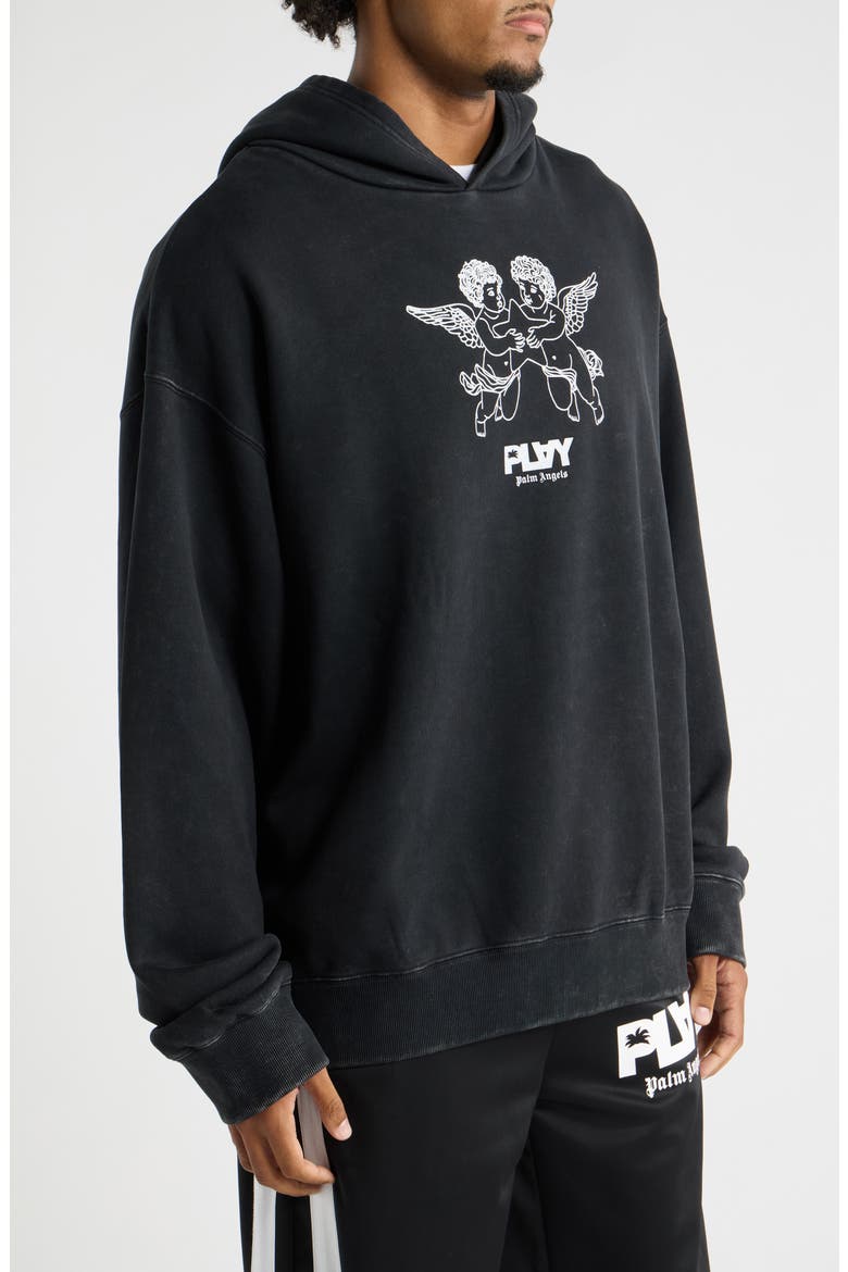 Logo Graphic Hoodie, Alternate, color, BLACK BEAUTY MINERAL WASH