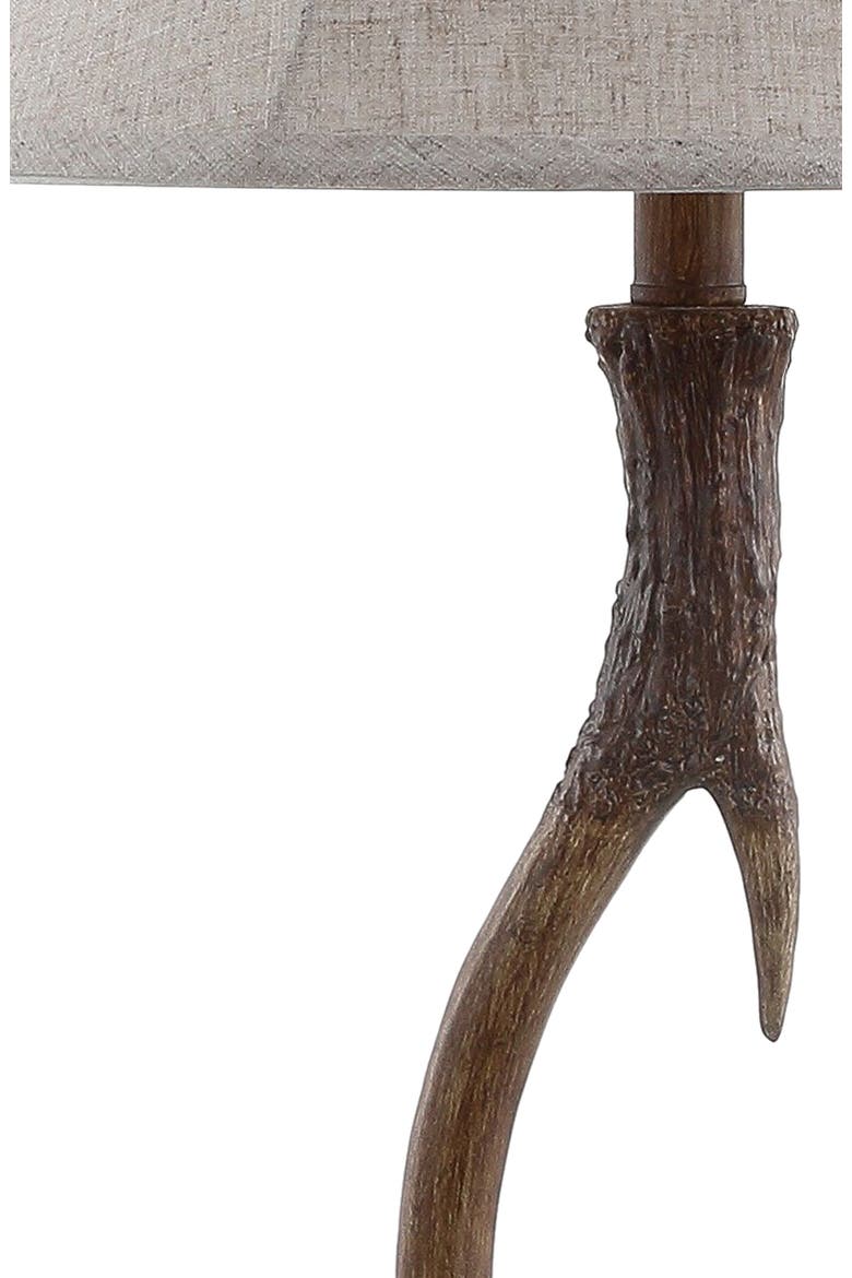 Antler 27.5" Rustic Resin LED Table Lamp, Alternate, color, Brown