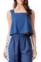 Rickrack Sleeveless Crop Top