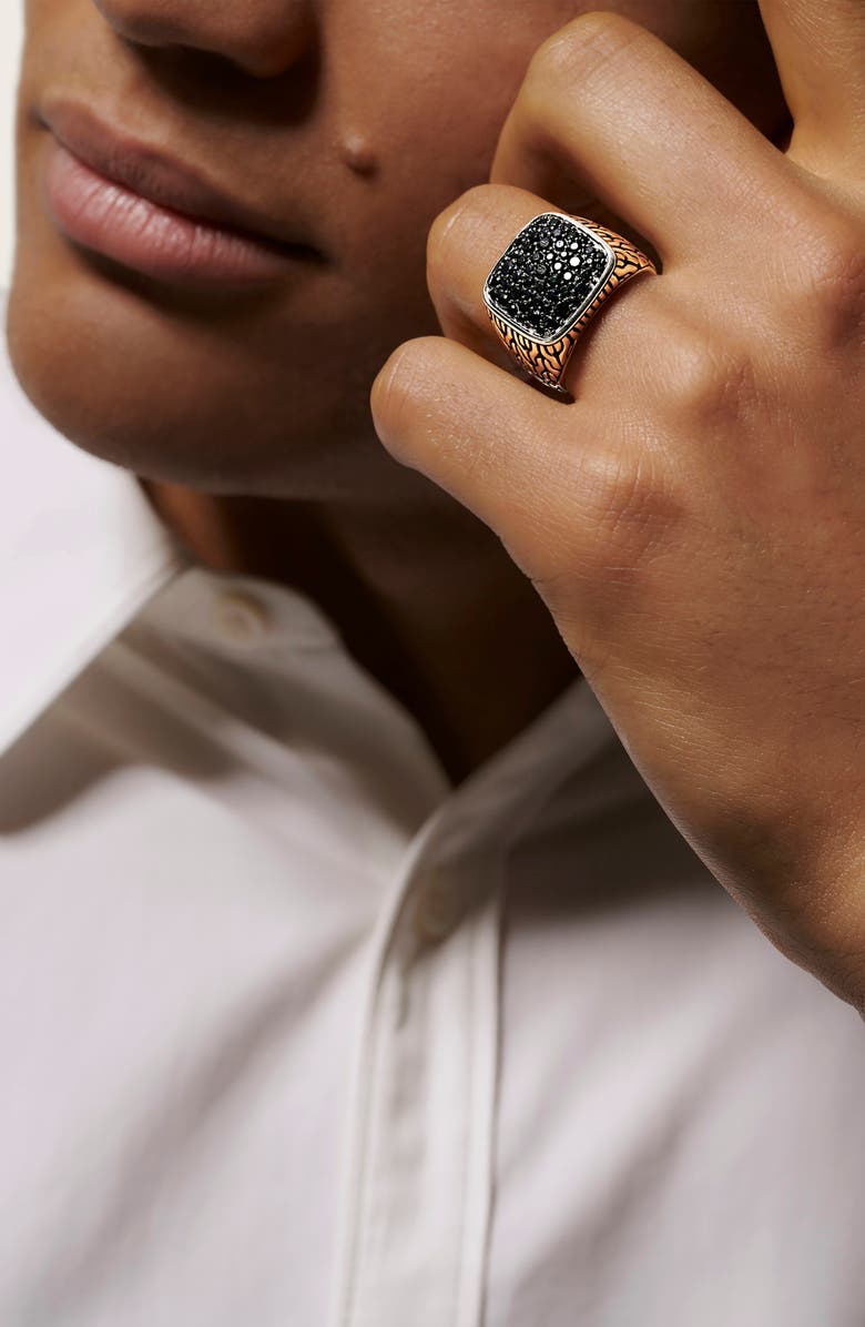 John Hardy Men's Classic Chain Silver Signet Ring, Alternate, color, 