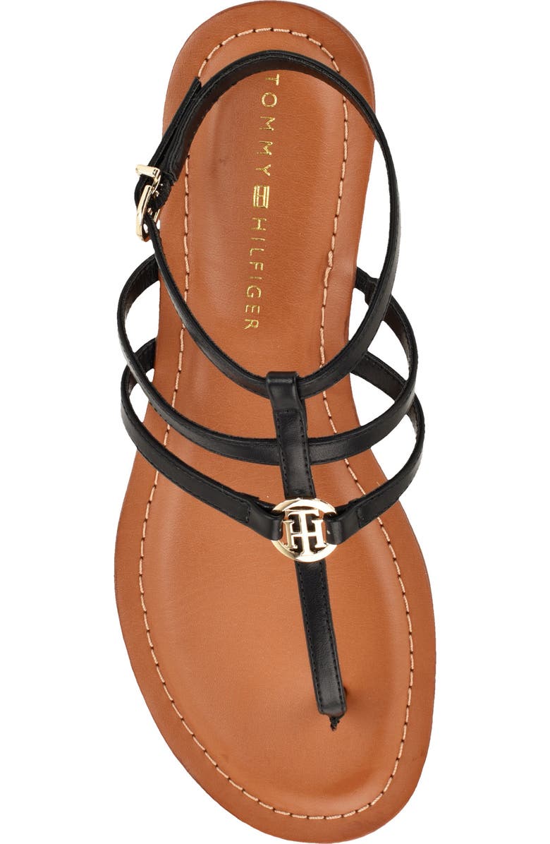Tommy Hilfiger Lincoe T-Strap Sandal, Alternate, color, Black/ Black/ Black