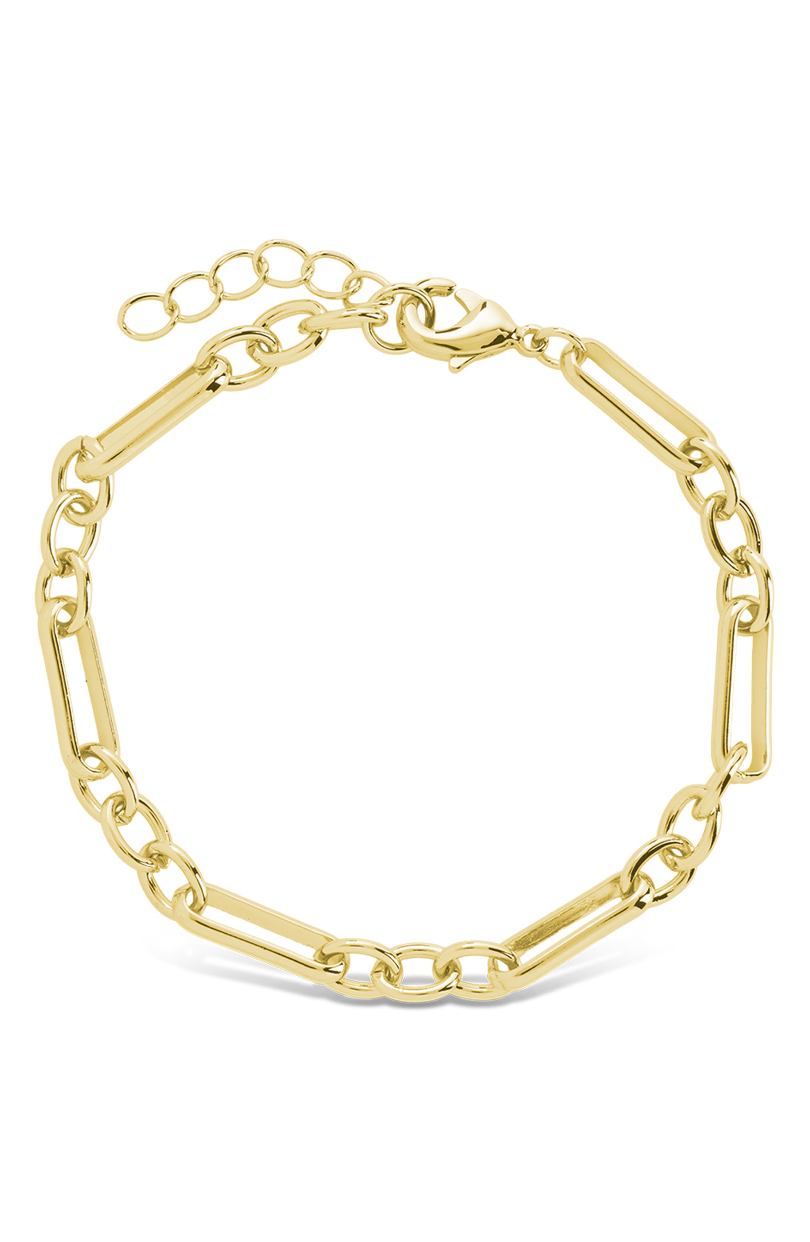 Sterling Forever Bexley Mixed Link Chain Bracelet