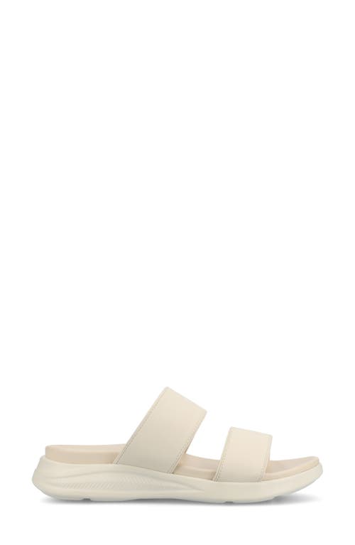 Journee Collection Women's Janis Double Band Comfort Wedge Sandals In Bone