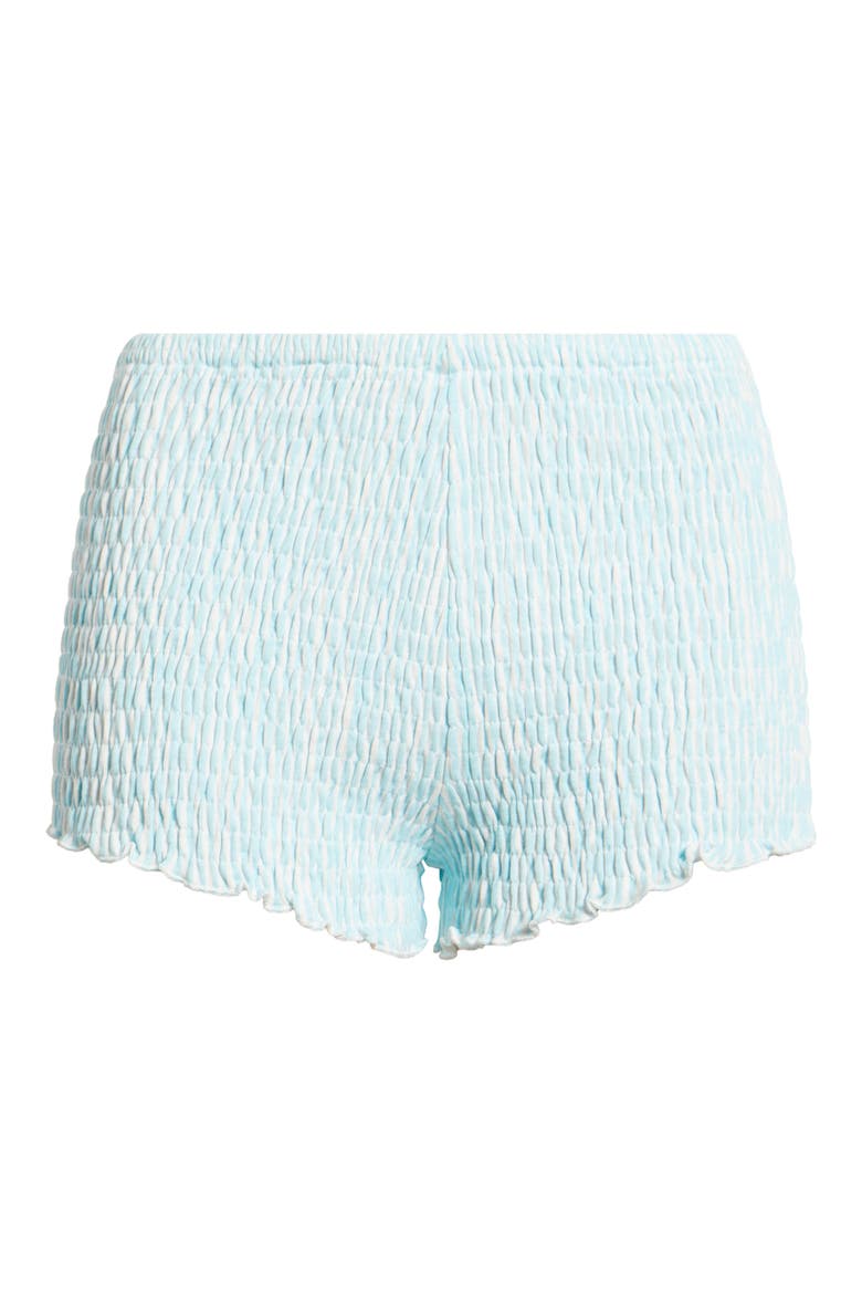 Shirred Micro Shorts, Alternate, color, PEARL DIVA