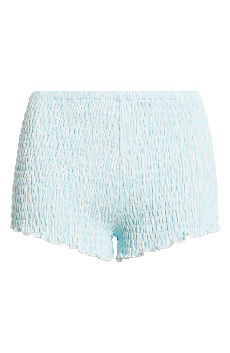Kulani Kinis Shirred Micro Shorts, Alternate, color, Pearl Diva