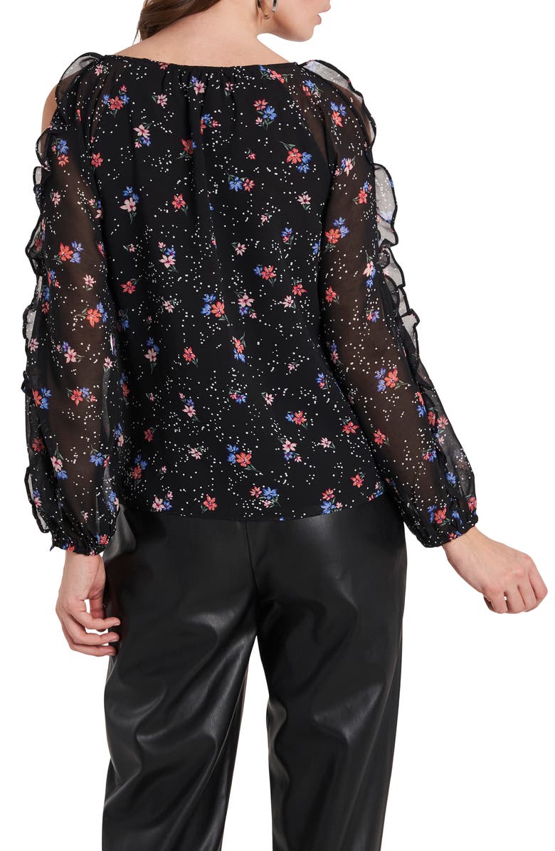 1.STATE Cold Shoulder Ruffle Sleeve Blouse, Alternate, color,