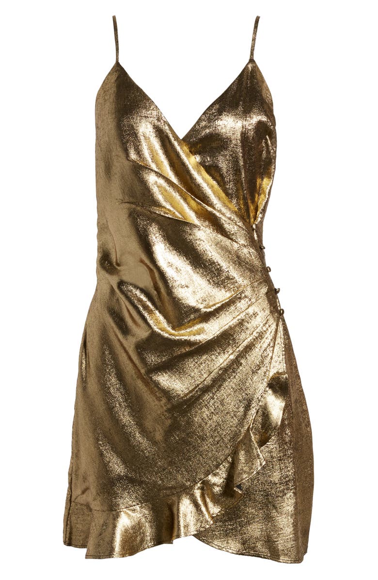 J.O.A. Ruffle Faux Wrap Minidress, Alternate, color, 