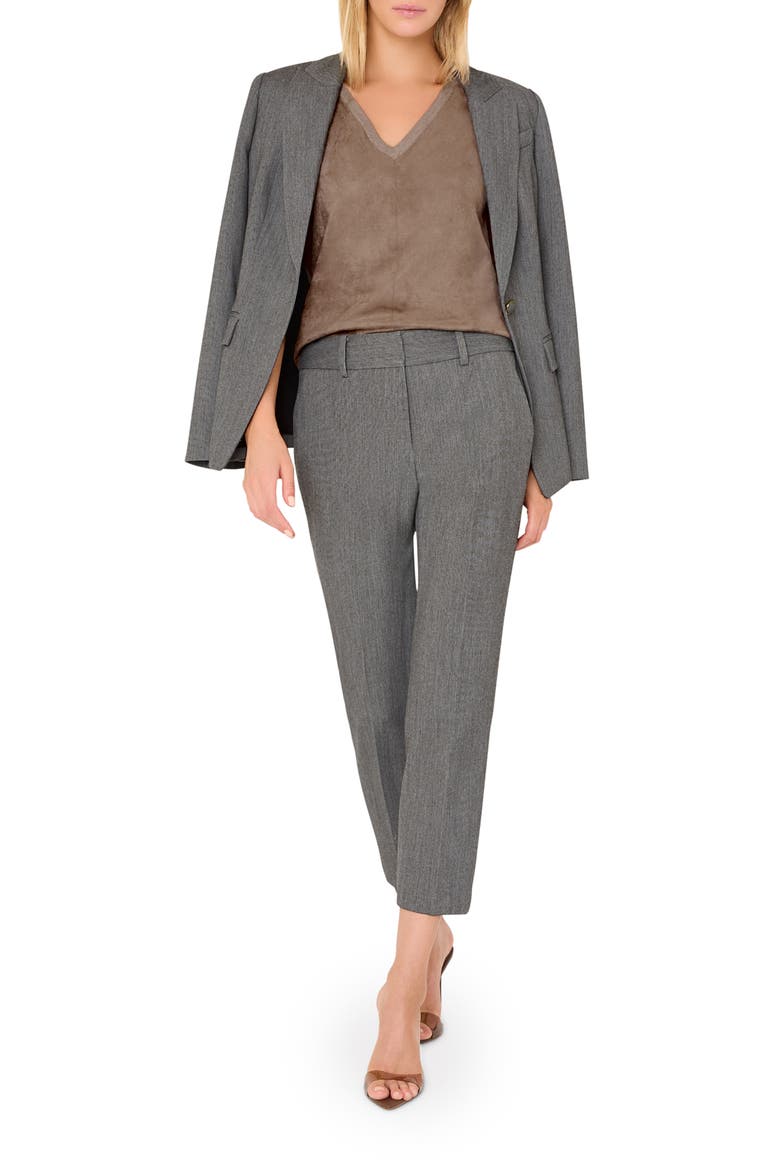 Nicola Wool Blend Crop Pants, Alternate, color, DARK GREY