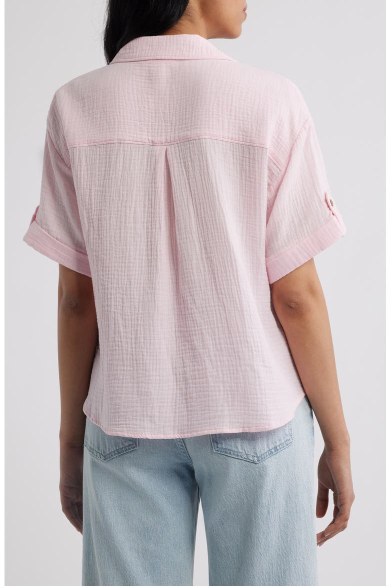 River Gauze Shirt, Alternate, color, PALE PINK