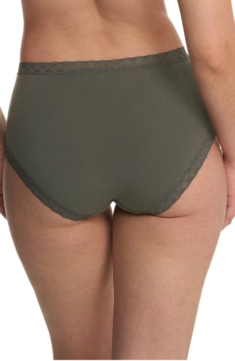 Natori Bliss Stretch Cotton Full Briefs, Alternate, color, Flint